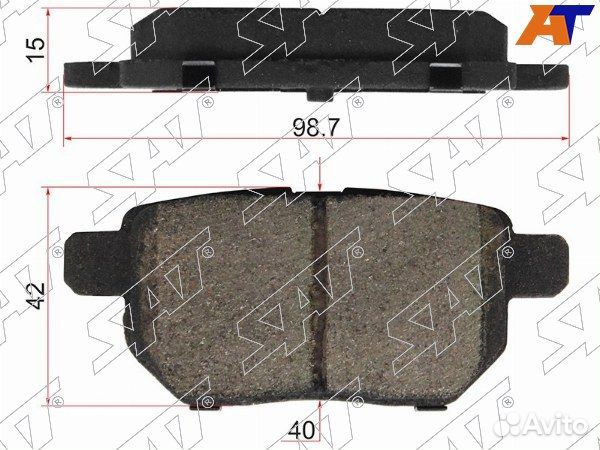 Колодки тормозные задние scion XB