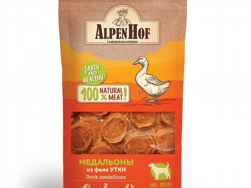 AlpenHof лакомство Медальоны из филе утки для мелк