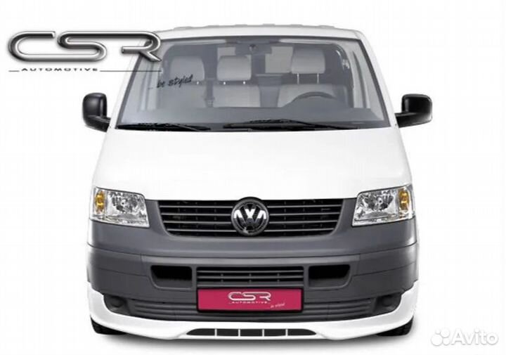 Накладка на передний бампер CSR Volkswagen T5 доре