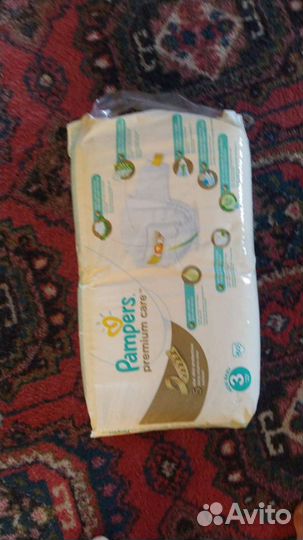 Памперсы pampers 3. 60шт. Премиум care