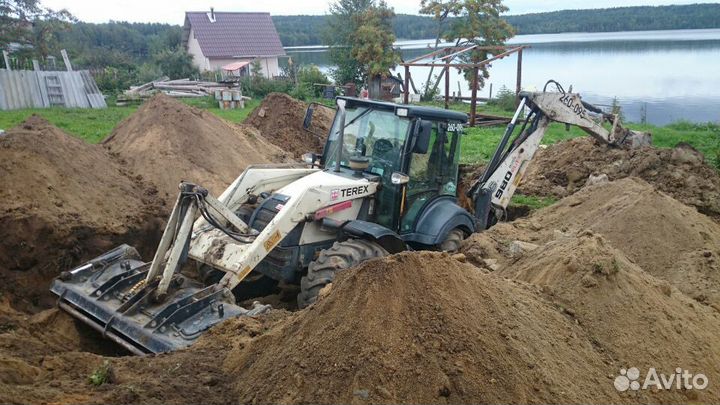 Экскаватор-погрузчик + самосвалы пряжинский Район