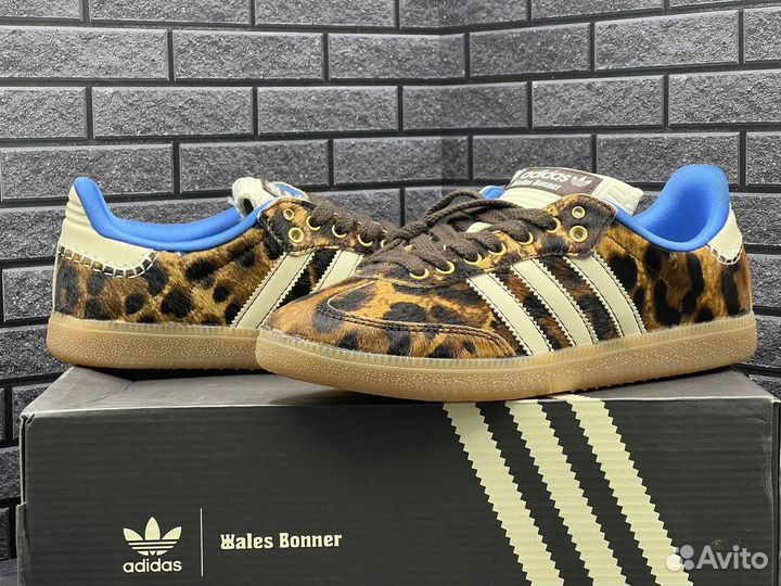 Кроссовки Adidas Samba Pony Leopard x Wales Bonner