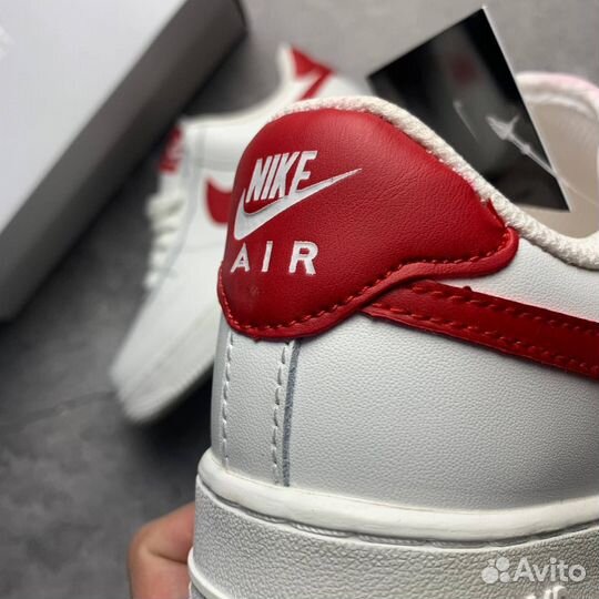 Nike Air Force 1 Low '07 White Noble Red