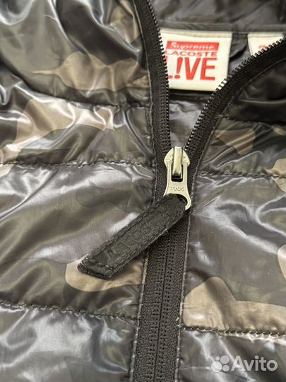 Микропуховик lacoste x supreme