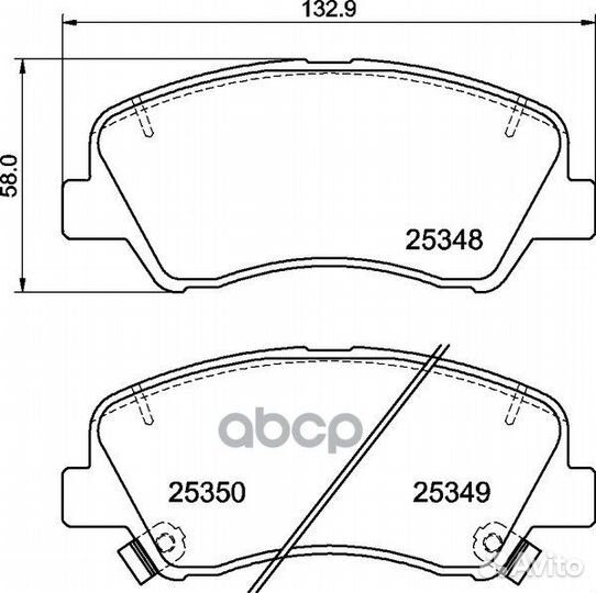 Колодки тормозные дисковые передн.accent IV (RB
