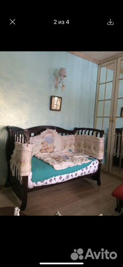 Детская кроватка, новая массив дерева