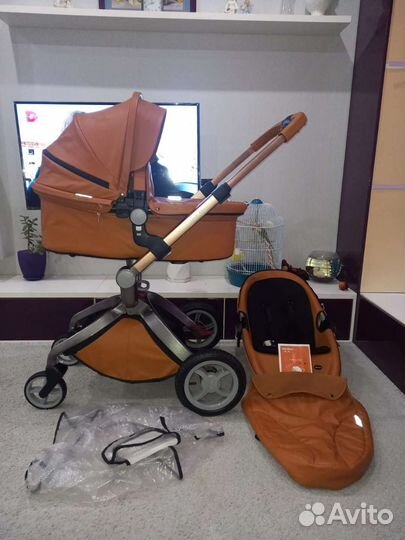 Коляска 2 в 1 эко кожа