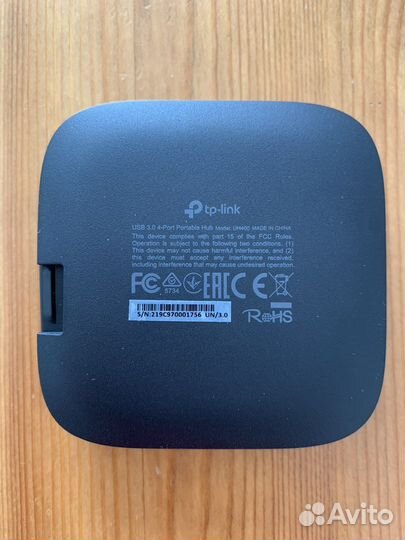 Хаб (разветвитель) TP-link UH400, черный