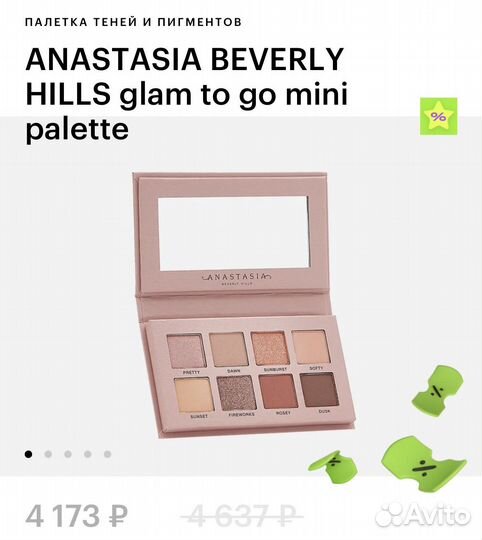 Палетка теней anastasia beverly hills