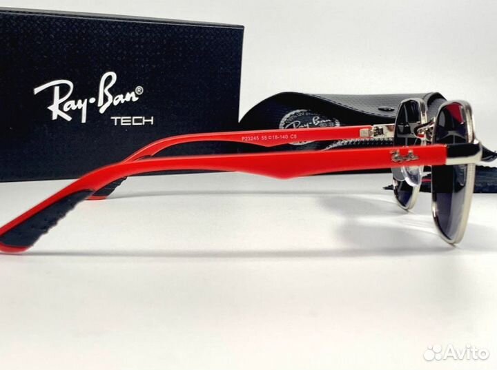 Очки Ray Ban с красными вставками