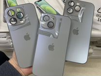 Чехол на iPhone 15/Pro / Max натуральный титановый