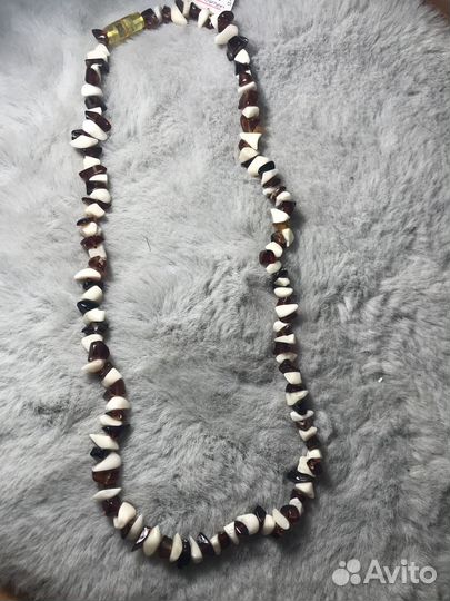 Бусы под янтарь