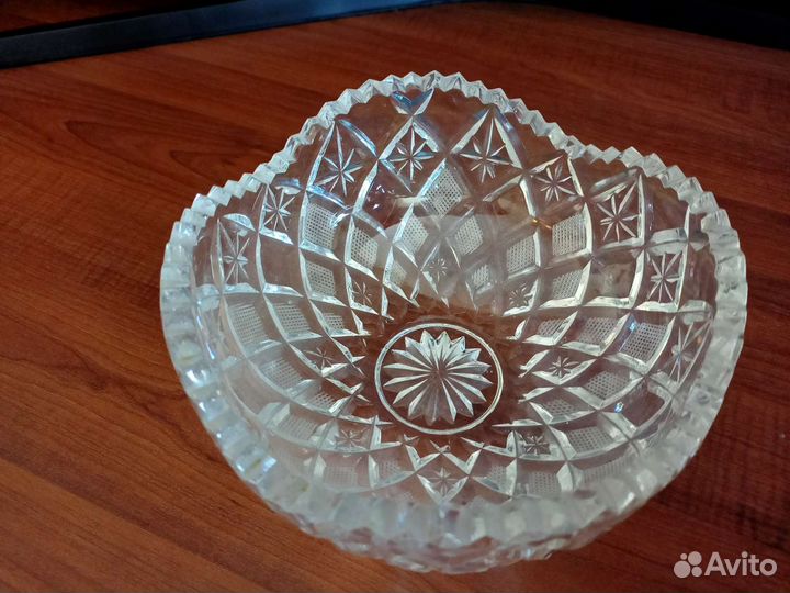 Ваза для фруктов хрусталь