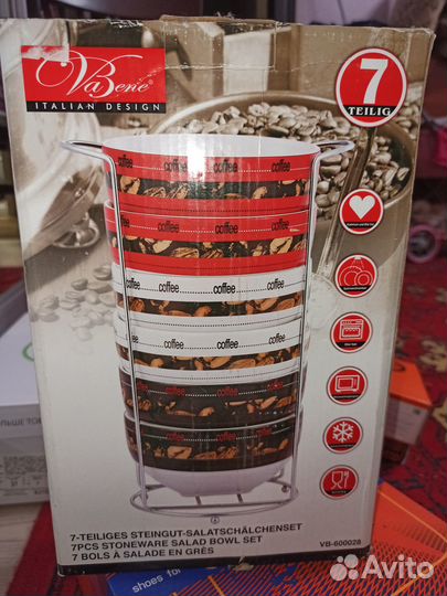 Набор керам.салатников Новые 6шт на подставке