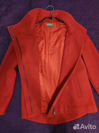 Пальто укороченное, benetton,44-46 разм