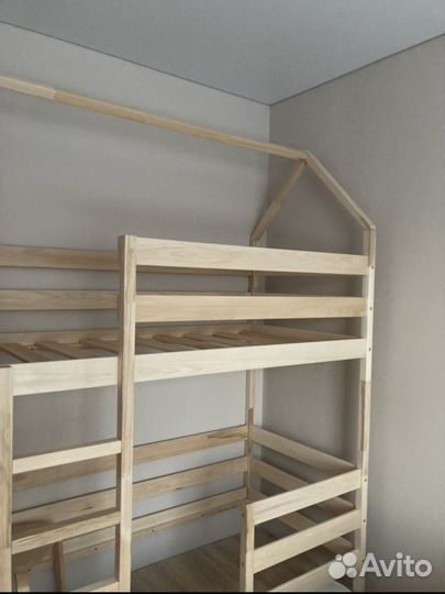 Двухъярусная кровать домик 180х80
