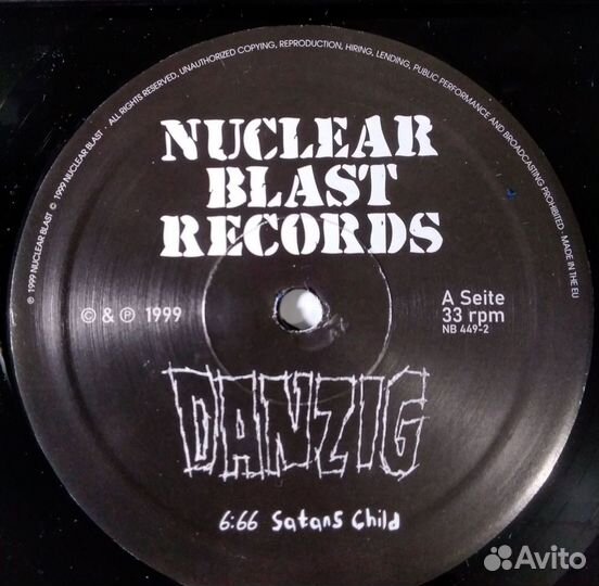 Danzig-6:66 Satans Child '99 NM, постер, Germany