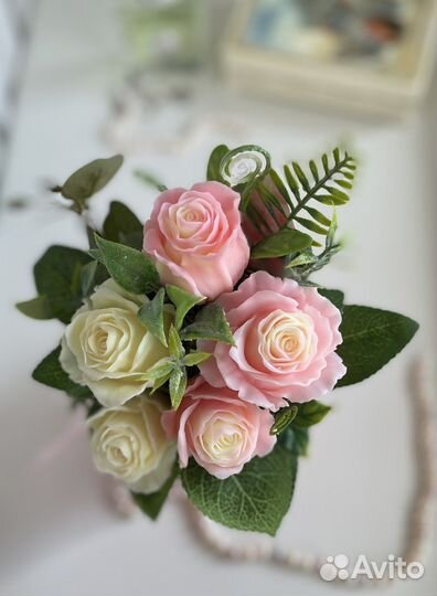 Цветочная композиция из мыльных цветов