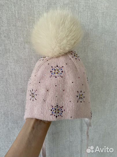 Шапка зимняя для девочки 44 46