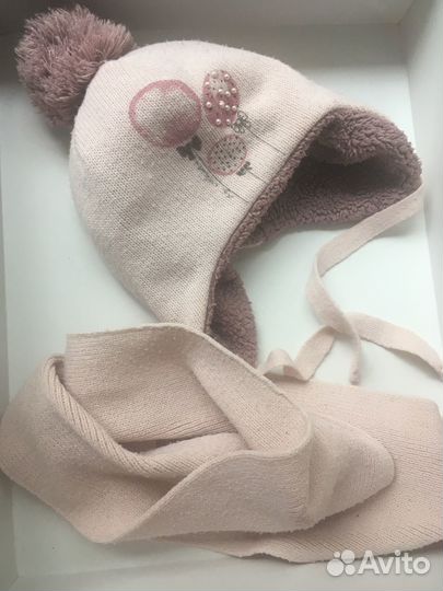 Комплект шапочка с шарфиком
