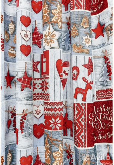 Шторы новогодние 300*185