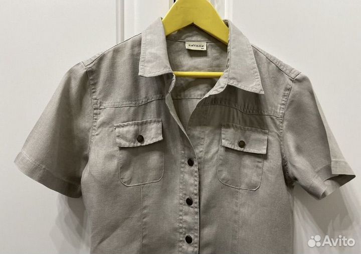 42-44р Рубашка 100% лен Savage