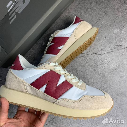 Кроссовки New Balance 237 White Beige Burgundy