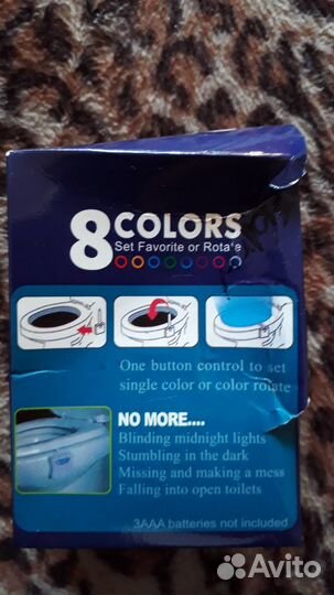 Новая.Подсветка для унитаза срабатывает о движения