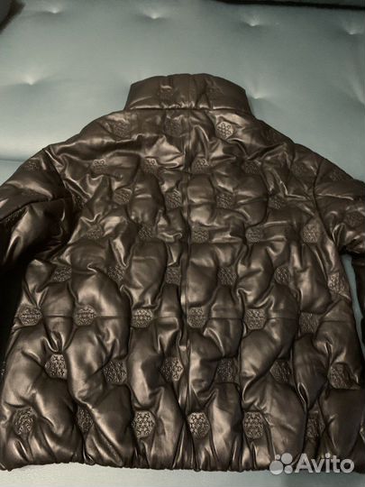 Пуховик кожаный