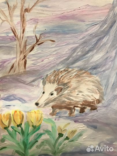 Рисунок в школу, сад, Весна