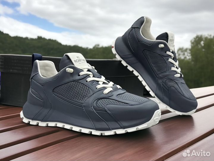 Кроссовки мужские кожаные