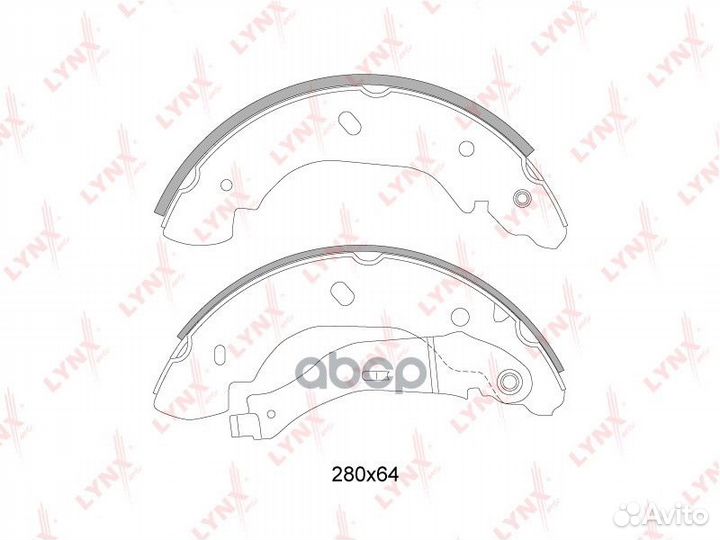 Колодки тормозные барабанные зад BS3006 LYN