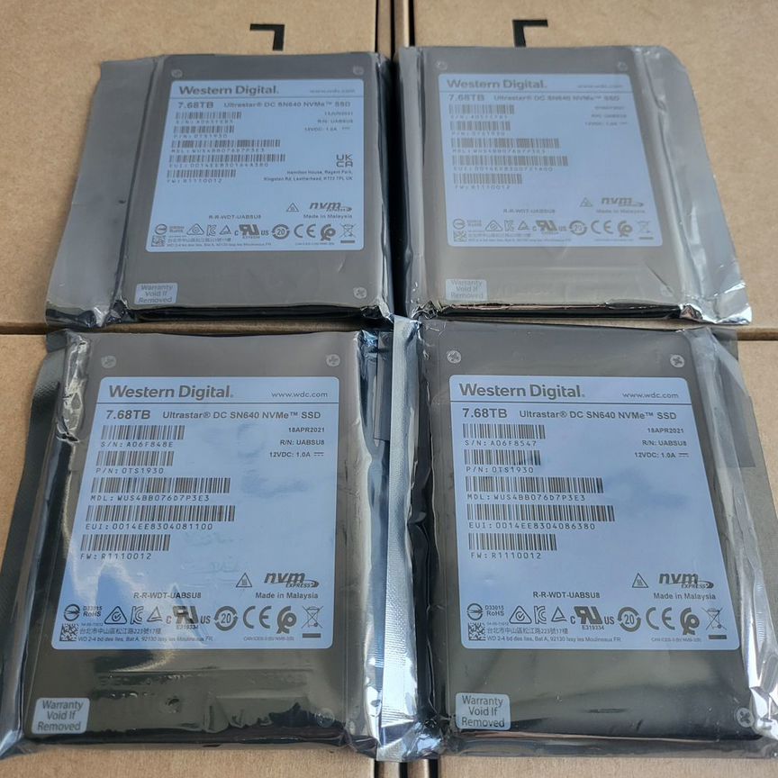 [5SS0V26413] Western Digital Ultrastar Dc Sn640 7.68 Тб 5ss0v26413