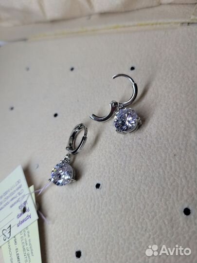 Серьги с кристалами swarovski