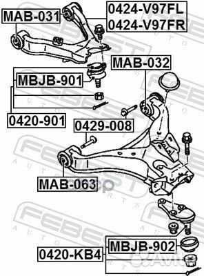 Сайлентблок MAB-032 MAB-032 Febest