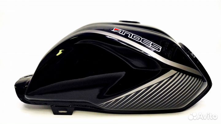 Бензобак мопеда Alpha andes черный глянцевый