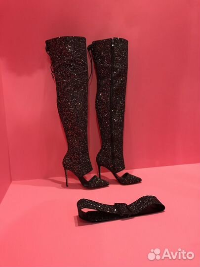 Ботфорты блестящие