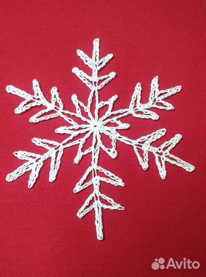 Снежинка крючком для интерьера