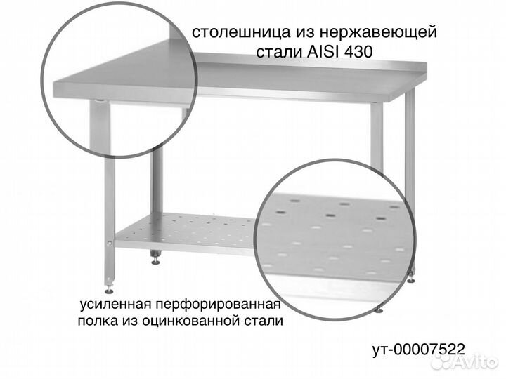 Стол из нержавейки новый 800х700х860