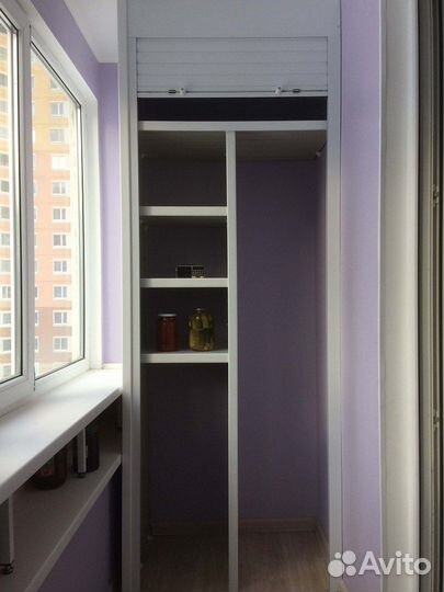 Шкаф с рольставнями на балкон по вашим размерам