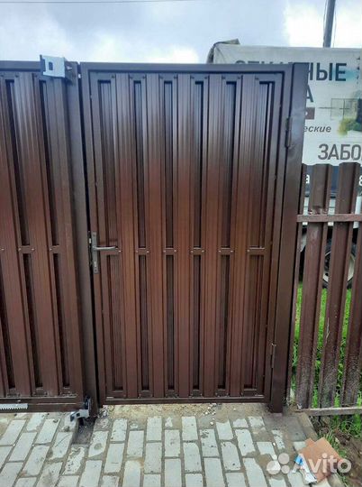 Ворота откатные, ворота распашные под ключ