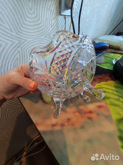 Ваза для фруктов,конфет,салатница, хрусталь СССР
