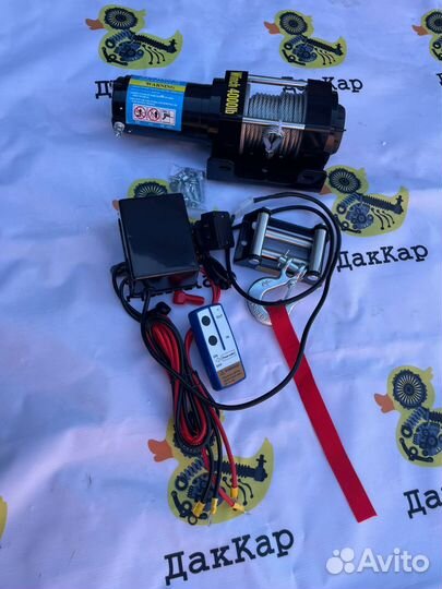 Лебедка Electric Winch 4000 стальной трос