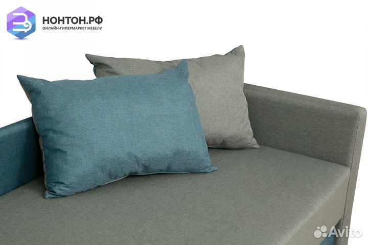 Диван Мальта серый / синий