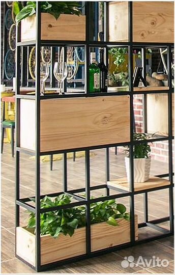 Стеллажи для магазина в стиле лофт