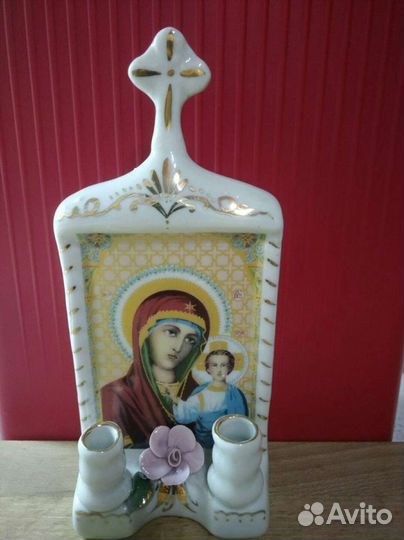 Подсвечник фарфоровый ручная работа