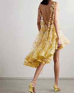 Платье zimmermann 2024 желтое шелк