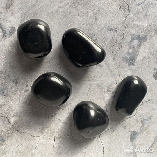Массажные камни шунгит галтованый