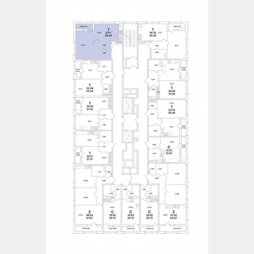 1-к. квартира, 38,4 м², 7/12 эт.