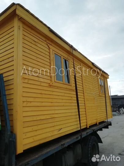 Вагончик бытовка строительная с установкой